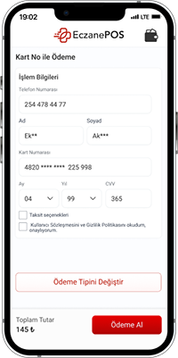 Kart numarası ile ödeme al